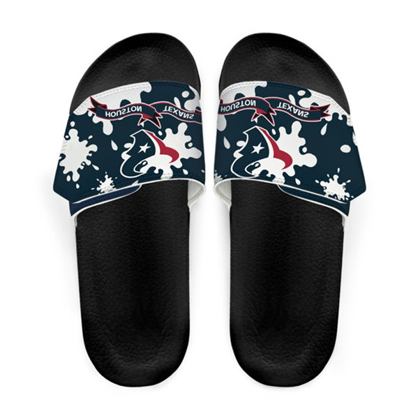 Men's Houston Texans Beach Adjustable Slides Non-Slip Slippers/Sandals/Shoes 003