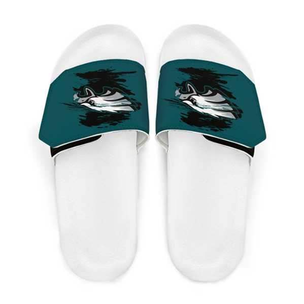 Men's Philadelphia Eagles Beach Adjustable Slides Non-Slip Slippers/Sandals/Shoes 005