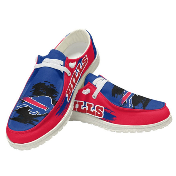 Men's Buffalo Bills Loafers Lace Up Shoes 002 (Pls check description for details)