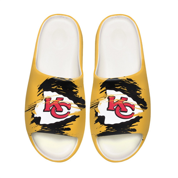 Women's Kansas City Chiefs Yeezy Slippers/Shoes 003