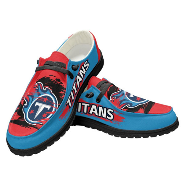 Men's Tennessee Titans Loafers Lace Up Shoes 001 (Pls check description for details)