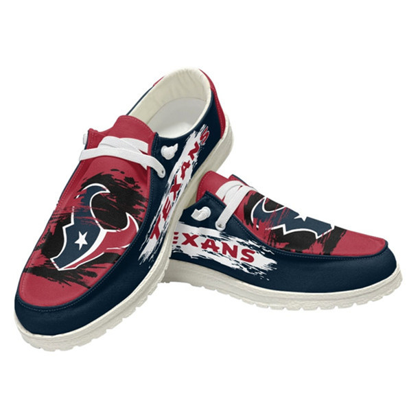 Men's Houston Texans Loafers Lace Up Shoes 002 (Pls check description for details)
