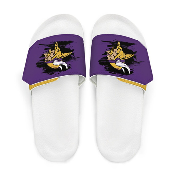 Men's Minnesota Vikings Beach Adjustable Slides Non-Slip Slippers/Sandals/Shoes 006