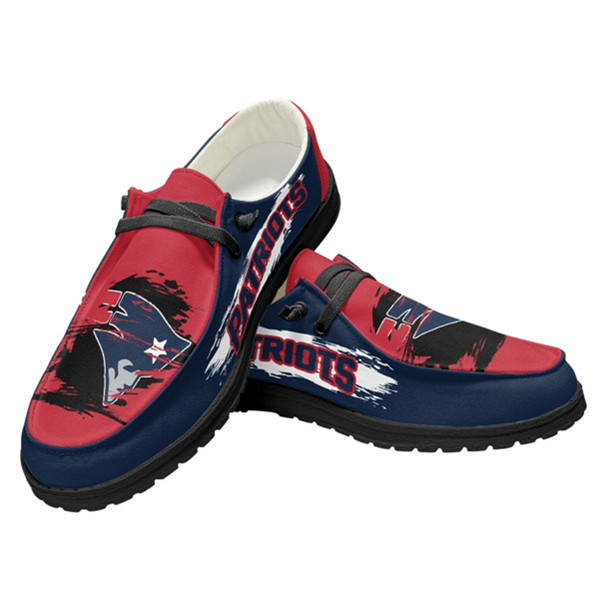 Men's New England Patriots Loafers Lace Up Shoes 001 (Pls check description for details)