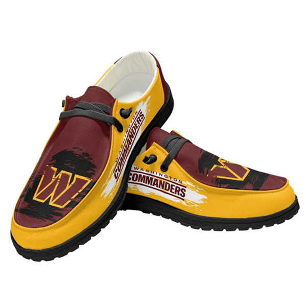 Men's Washington Commanders Loafers Lace Up Shoes 002 (Pls check description for details)
