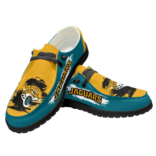 Men's Jacksonville Jaguars Loafers Lace Up Shoes 002 (Pls check description for details)