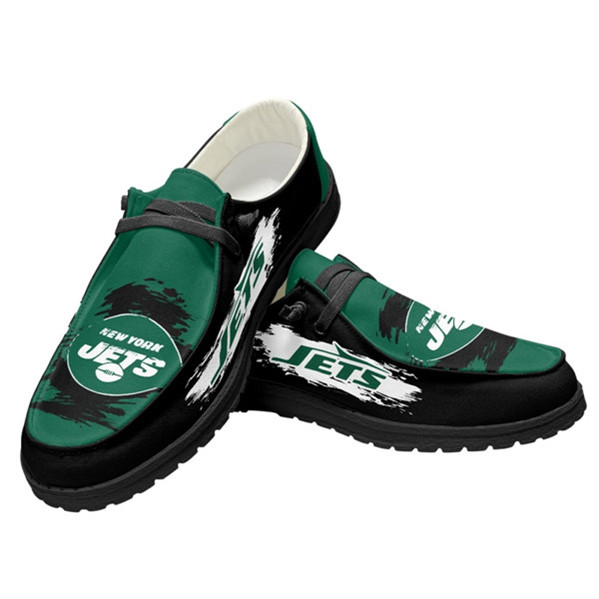 Men's New York Jets Loafers Lace Up Shoes 002 (Pls check description for details)