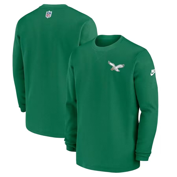 Men's Philadelphia Eagles Green Alternate Logo Long Sleeve T-Shirt