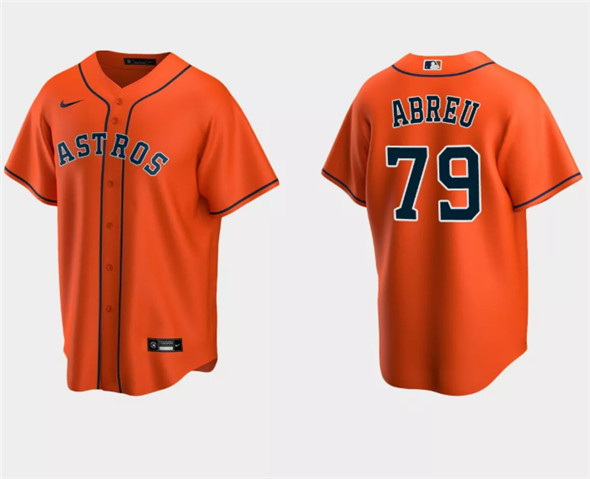 Men's Houston Astros #79 José Abreu Orange Cool Base Stitched Jersey