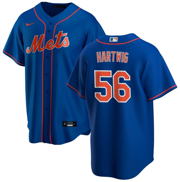 Men's New York Mets #56 Grant Hartwig Blue Cool Base Stitched Baseball Jersey