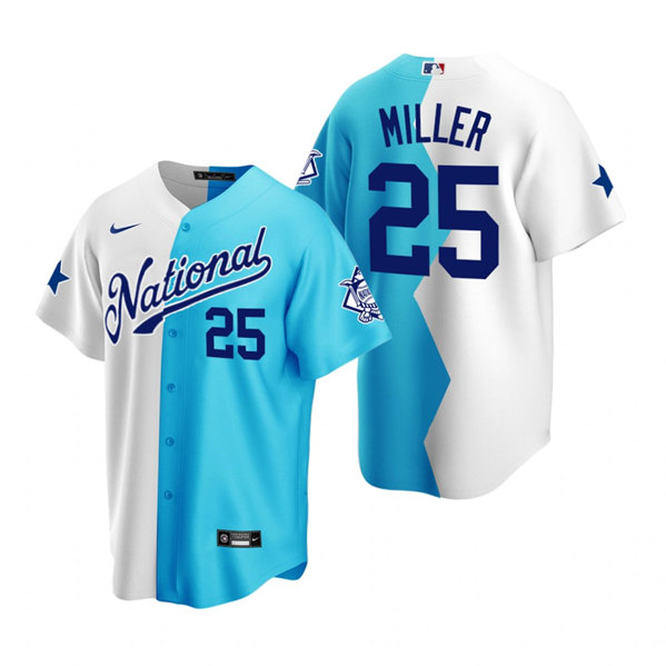 Men's Washington Nationals #25 Bobby Miller White/Teal 2022 All-Star Futures Game Stitched Jersey