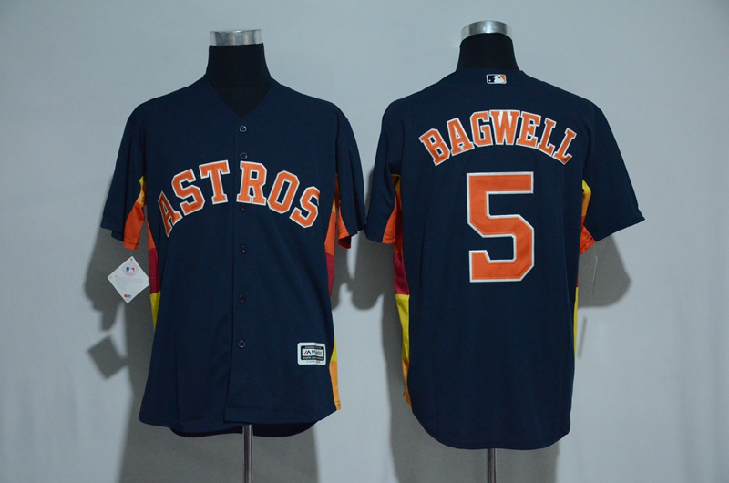 Men's Houston Astros #5 Jeff Bagwell Majestic Navy Alternate Cool Base Stitched MLB Jersey