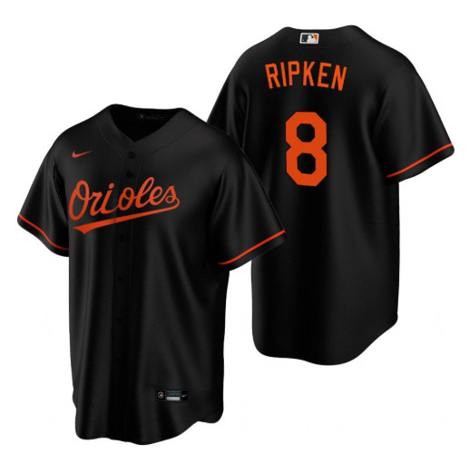 Men's Baltimore Orioles #8 Cal Ripken Jr. Black Cool Base Stitched MLB ...