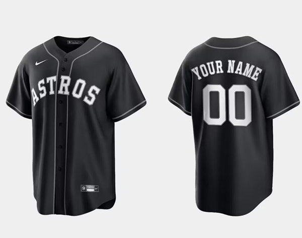 Men's Houston Astros ACTIVE PLAYER Custom Black 2021 Stitched Baseball Jersey