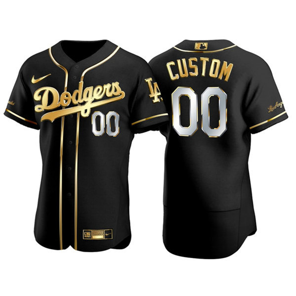 Men's Los Angeles Dodgers Active Player Gold/Black Stitched Jersey