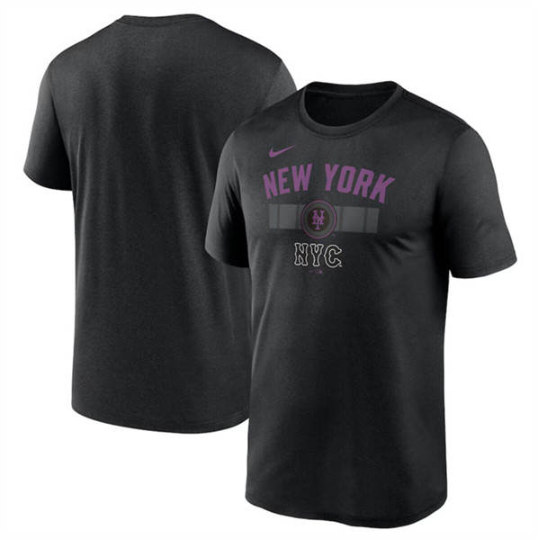 Men's New York Mets Black 2024 City Connect Legend Performance T-Shirt