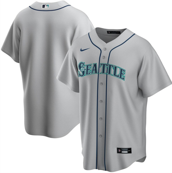 Men's Seattle Mariners Blank Grey Cool Base Stitched MLB Jersey