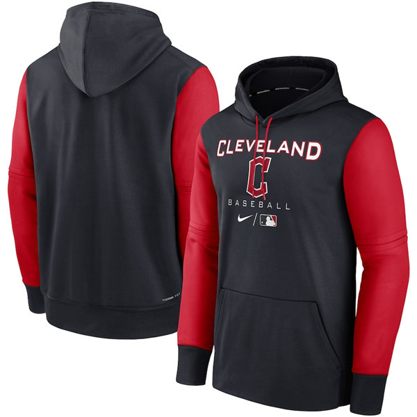 Men's Cleveland Guardians Navy/Red Hoodie