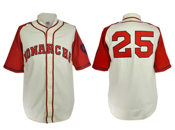 Men's Kansas City Monarchs #25 1942 Stitched Baseball Jersey