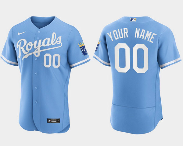 Men's Kansas City Royals ACTIVE PLAYER Custom Blue Stitched Jersey