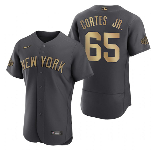 Men's New York Yankees #65 Nestor Cortes Jr. Charcoal 2022 All-Star Flex Base Stitched Baseball Jersey