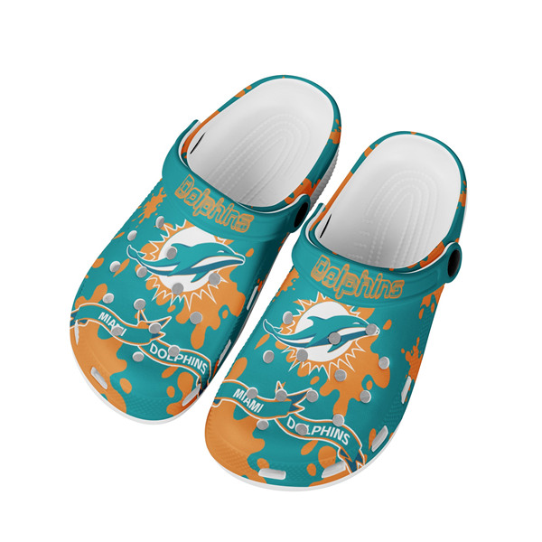 Women's Miami Dolphins Bayaband Clog Shoes 003