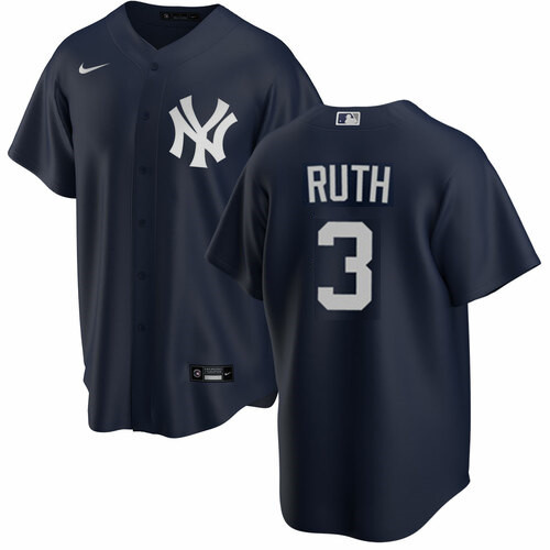 Men's New York Yankees #3 Babe Ruth Navy Cool Base Stitched MLB Jersey