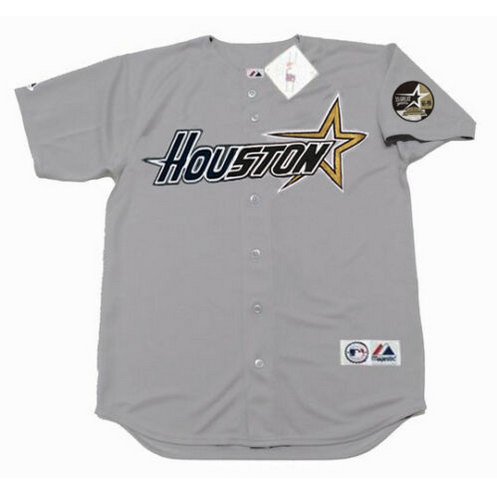 Men's Houston Astros ACTIVE PLAYER Custom Gray 1999 Majestic Throwback Stitched Jersey