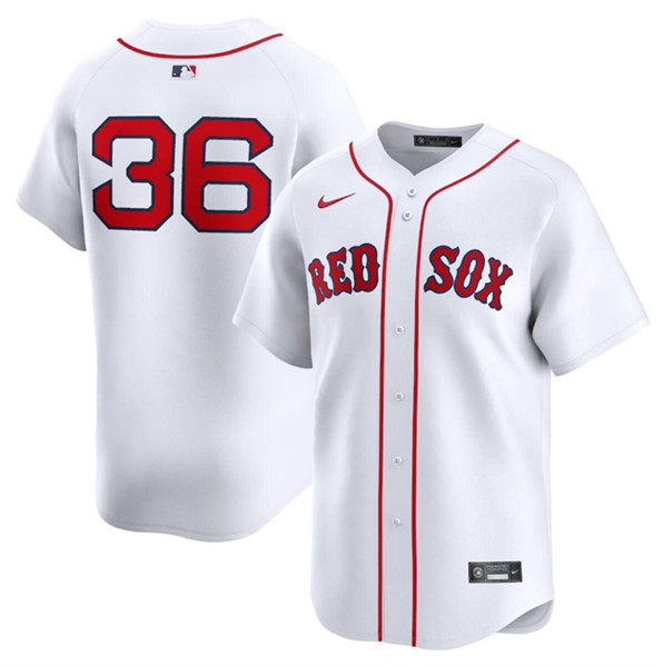 Men's Boston Red Sox #36 Triston Casas White 2024 Home Limited Stitched Baseball Jersey