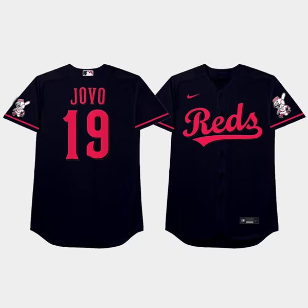 Men's Cincinnati Reds #19 Joey Votto 2021 Black Stitched Baseball Jersey