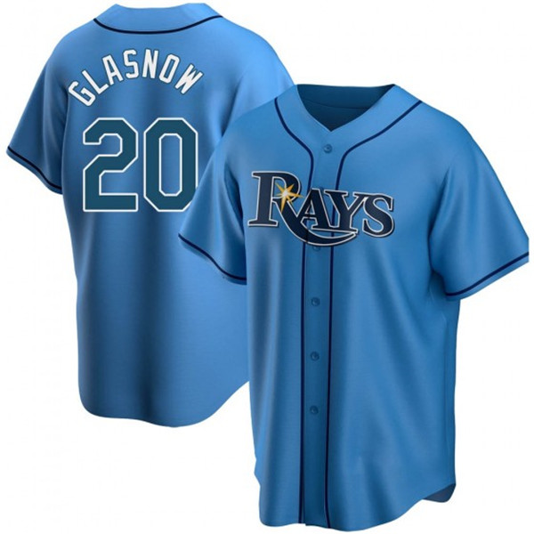 Men's Tampa Bay Rays #20 Tyler Glasnow Blue Cool Base Stitched Baseball Jersey