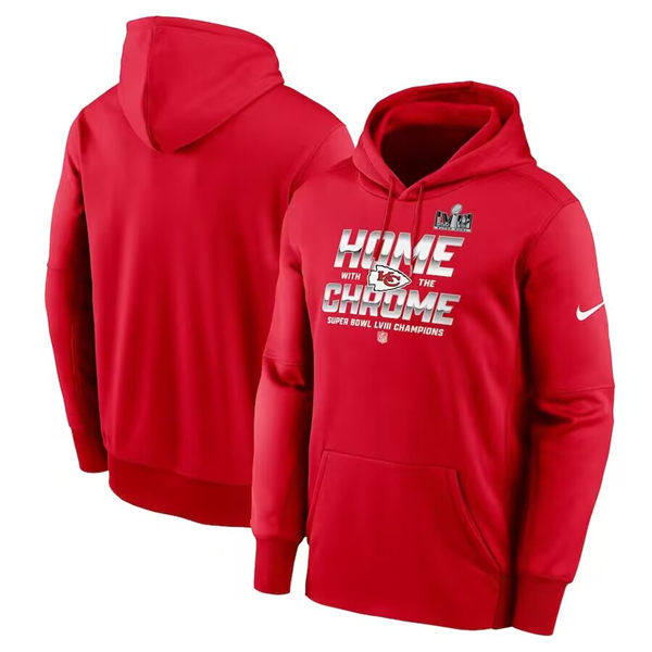 Men's Kansas City Chiefs Red Super Bowl LVIII Champions Parade Therma Performance Pullover Hoodie