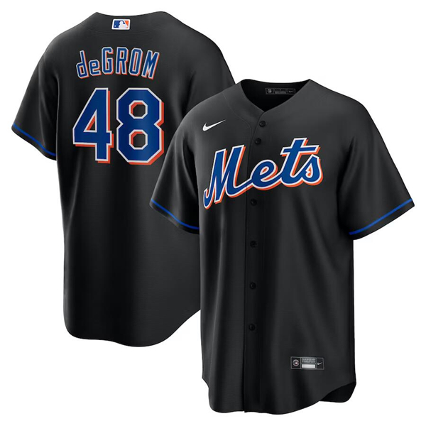 Men's New York Mets ACTIVE PLAYER Custom 2022 Black Cool Base Stitched Baseball Jersey