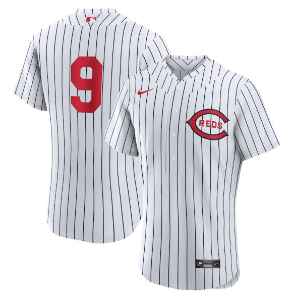 Men's Cincinnati Reds #9 Mike Moustakas White 2022 Field of Dreams Stitched Baseball Jersey