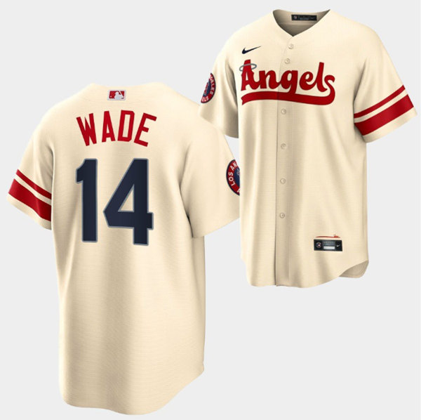 Men's Los Angeles Angels #14 Tyler Wade 2022 Cream City Connect Cool Base Stitched Jersey