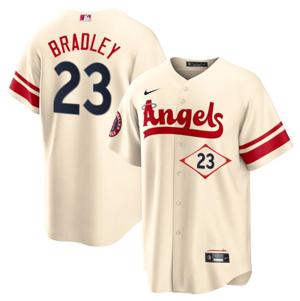 Men's Los Angeles Angels #23 Archie Bradley 2022 Cream City Connect Cool Base Stitched Jersey