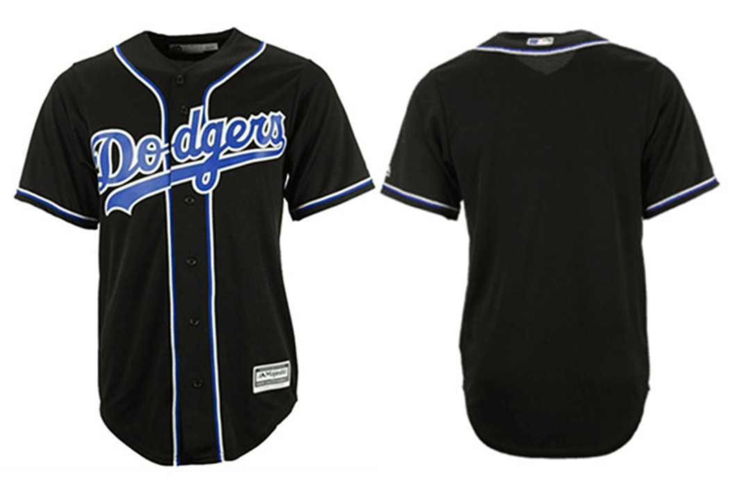 Men's Los Angeles Dodgers Black Custom Stitched MLB Jersey
