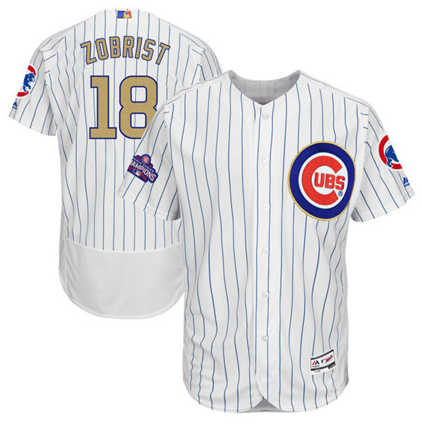 Men's Chicago Cubs ACTIVE PLAYER Custom White/Gold Flex Base Stitched Jersey