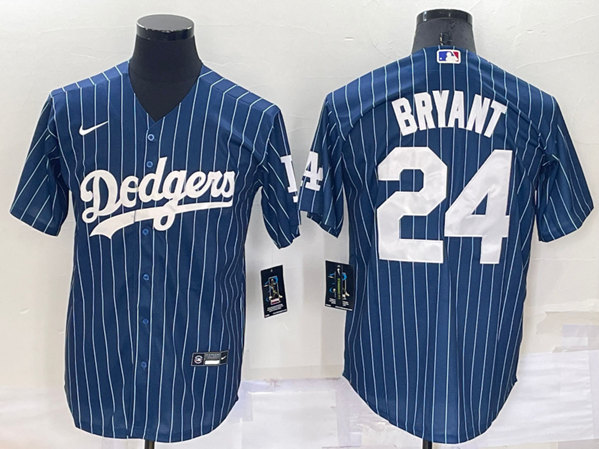 Men's Los Angeles Dodgers #24 Kobe Bryant Navy Cool Base Stitched Jersey