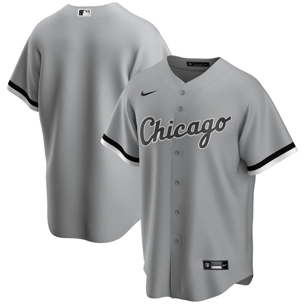 Men's Chicago White Sox Blank Grey Cool Base Stitched MLB Jersey