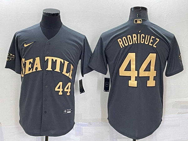 Men's Seattle Mariners #44 Julio Rodríguez Charcoal 2022 All-Star Cool Base Stitched jersey