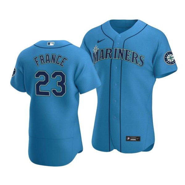 Men's Seattle Mariners #23 Ty France Royal Flex Base Stitched Jersey