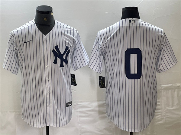 Men's New York Yankees #0 Marcus Stroman White Cool Base Stitched Baseball Jersey