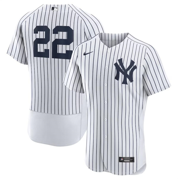 Men's New York Yankees #22 Juan Soto White Flex Base Stitched Baseball Jersey