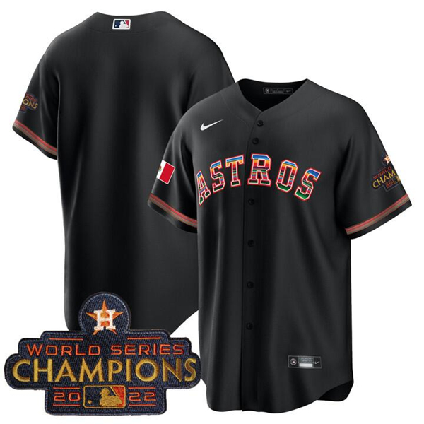 Men's Houston Astros Blank Black Mexico Cool Base Stitched Baseball Jersey