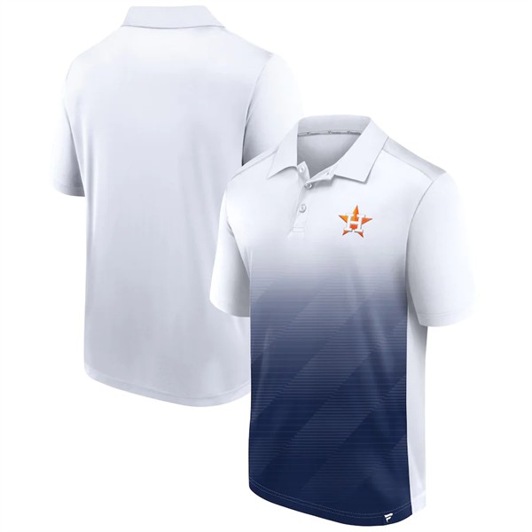 Men's Houston Astros White/Navy Iconic Parameter Sublimated Polo