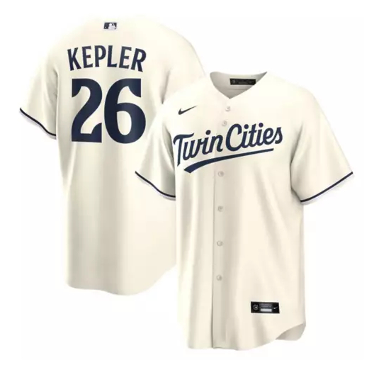 Men's Minnesota Twins #26 Max Kepler Cream Cool Base Stitched Baseball Jersey