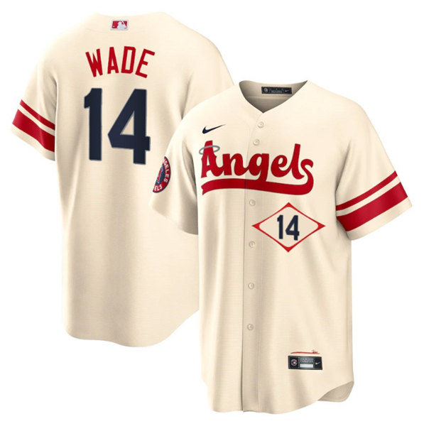 Men's Los Angeles Angels #14 Tyler Wade 2022 Cream City Connect Cool Base Stitched Jersey