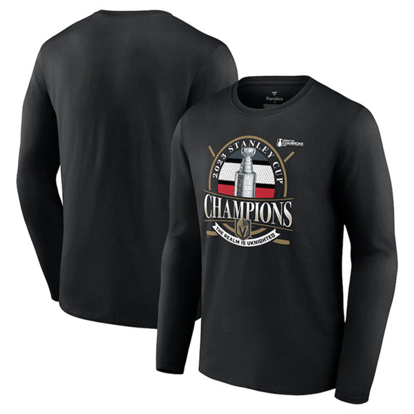 Men's Vegas Golden Knights Black 2023 Stanley Cup Champions Rally Cry Long Sleeve T-Shirt