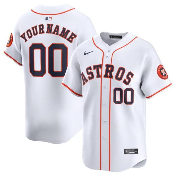 Men's Houston Astros Active Player Custom White 2024 Home Limited Stitched Baseball Jersey